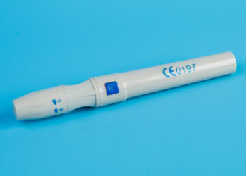 Injection & Puncture Instrument Medical Pen Type Disposable Blood Lancet With Lancing Device White Color