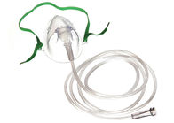 PVC Tek Kullanımlık Tıbbi Cihaz Basit Oksijen Maskesi Şeffaf Renk