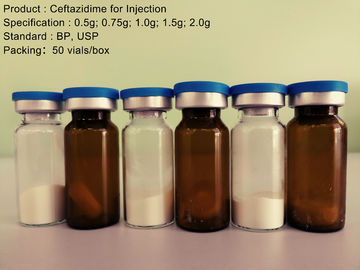 Enjeksiyon için Seftazidim Antibiyotik Sodyum / Seftazidim 0.5G - 2.0G