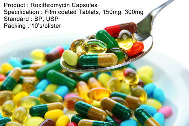 Roxithromycin Kapsül Film kaplı Tabletler, 150mg, 300mg Oral İlaçlar Antibiyotikler