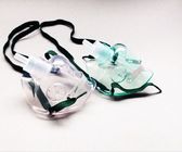 Tüplü Şeffaf / Yeşil Tek Kullanımlık Tıbbi Cihaz Nebulizatör Oksijen Maskesi
