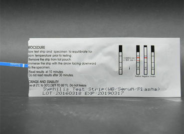 Patolojik Analiz Hızlı 2.5mm 3.0mm Sifiliz Test Şeridi