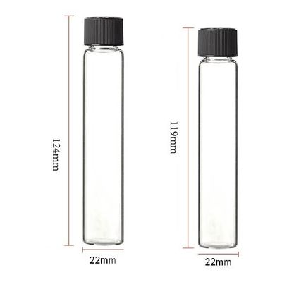 20ML Clear Pre Roll Borosilikat Cam Tüpler Enjeksiyon ve Delme Aleti
